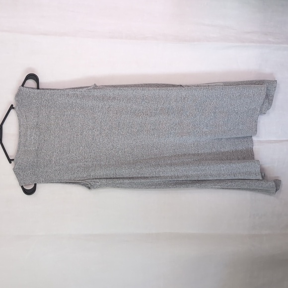 Cupio Heather Grey Sleeveless Waterfall Cardigan Size Medium - Picture 6 of 6